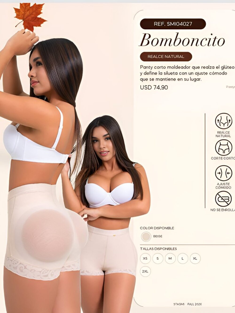 Bomboncito Invisible Push Up Panty Shaper Instant Butt-Lift Results Stagmi NEW!